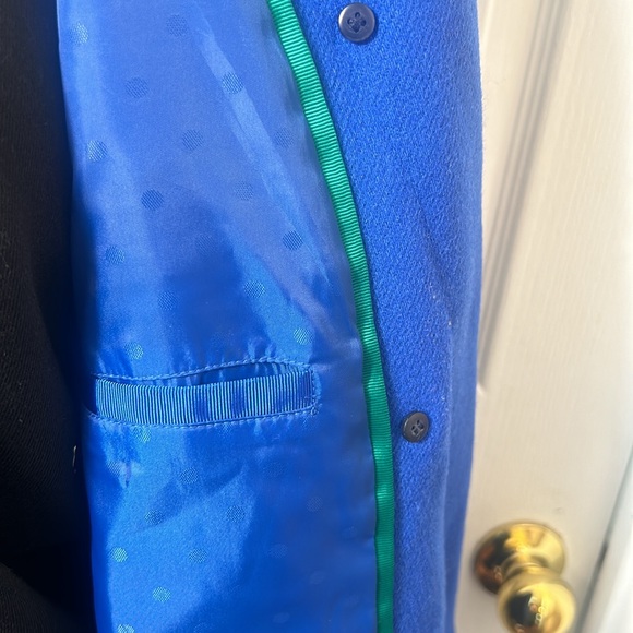 JCPENNY WOOL MIX BLUE DOUBLE BREASTED PEA JACKET IN SIZE LARGE - Picture 7 of 9